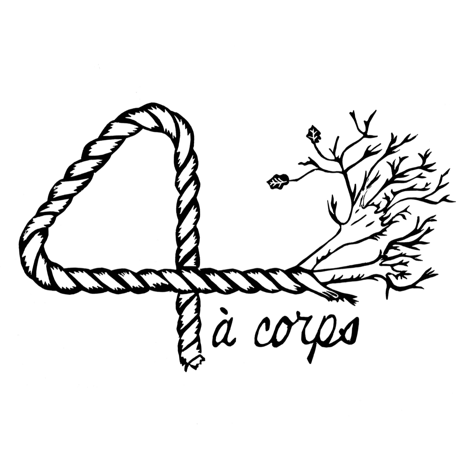 logo de 4 à corps corde en forme de 4 qui se termine par des arborescences