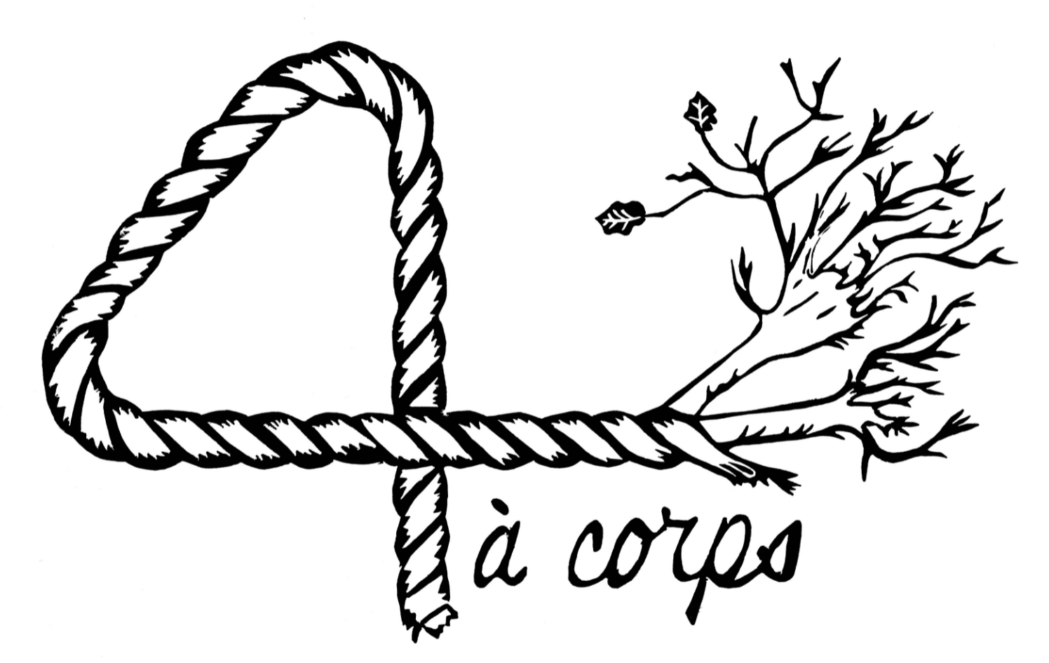 logo de 4 à corps corde en forme de 4 qui se termine par des arborescences